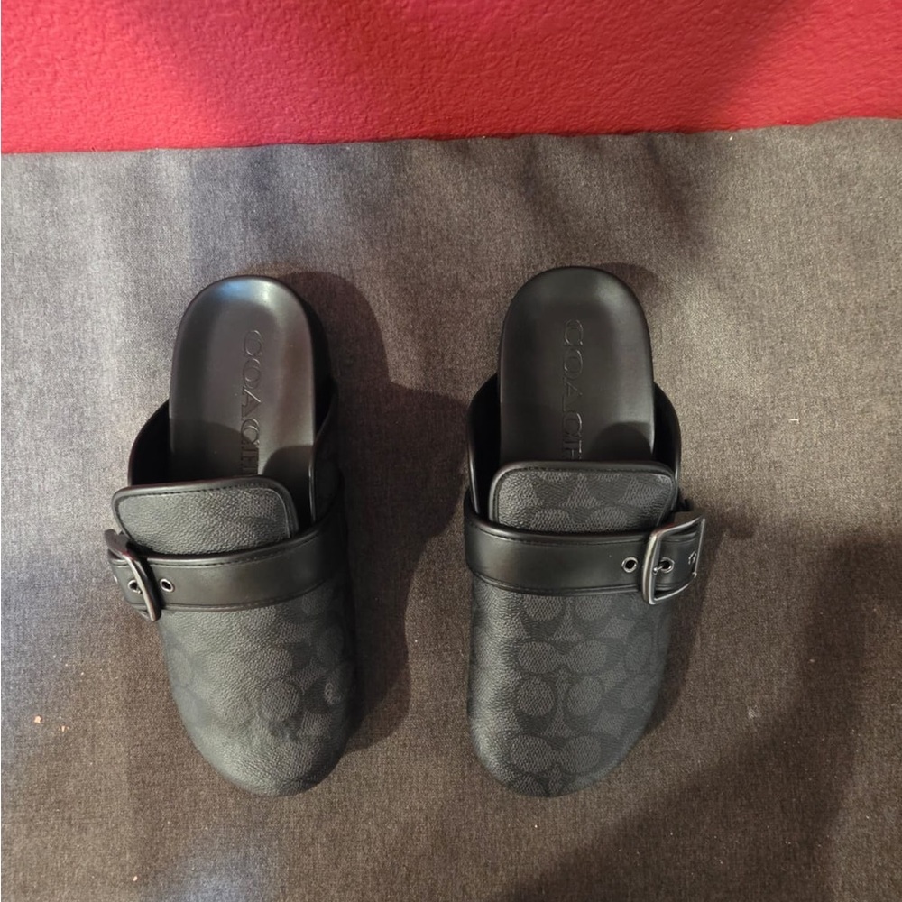 Coach Dark Brown Monogram Clogs - Picture 7 of 8